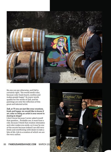 Reportage de 8 pages sur l'artiste Zafi, Avril 2021,Los Angeles
